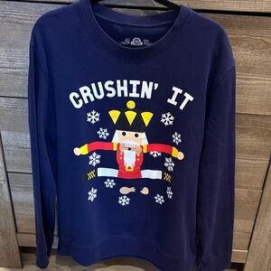 Unisex Navy Nutcracker Crewneck Sweater